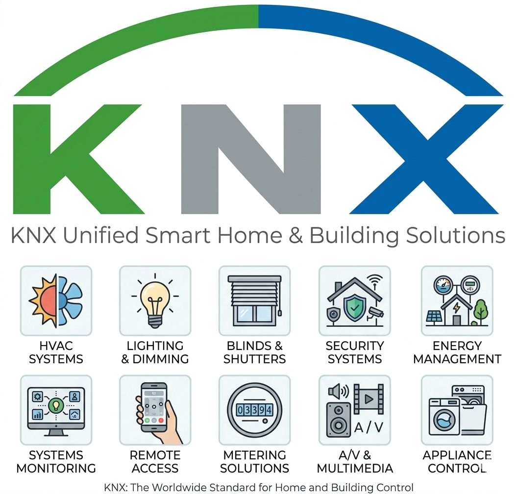 KNX unified smart home and building solutions diagram